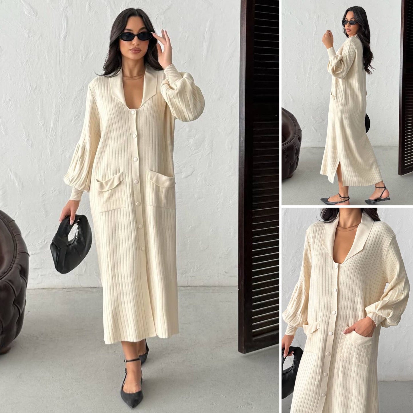 Rochie lungă în stil cămașă