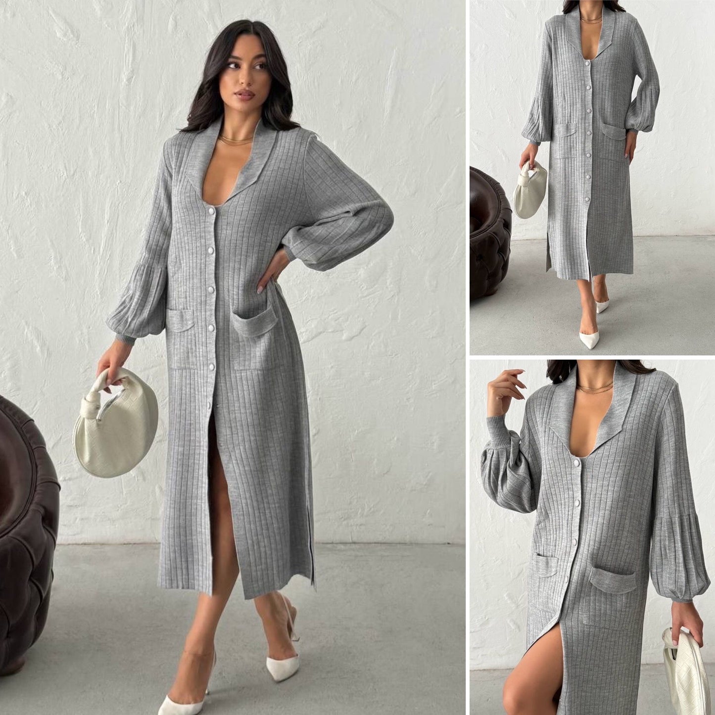 Rochie lungă în stil cămașă